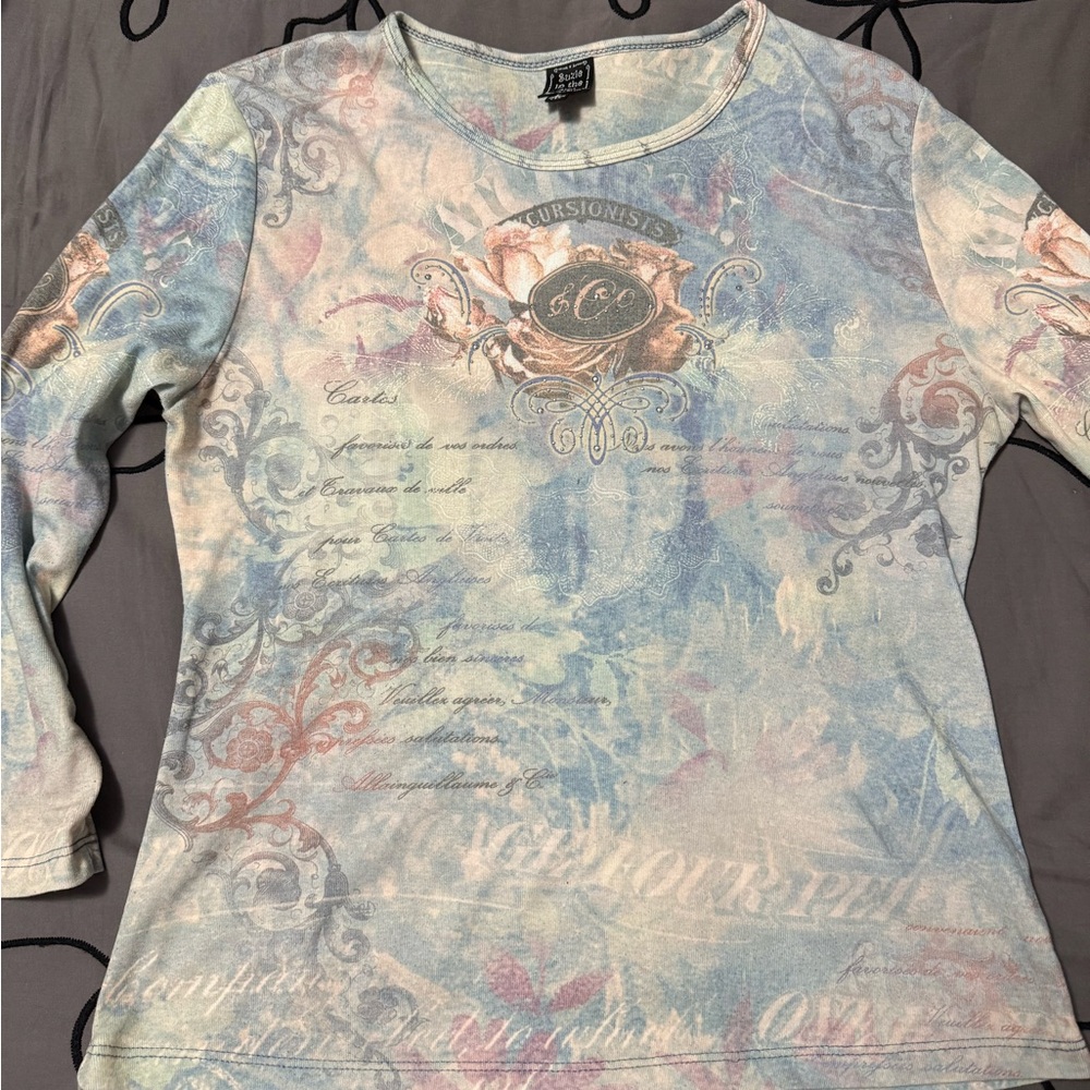 Vintage Suzie in the city y2k Women's Multicolor Graphic Top